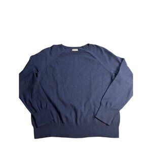 J.Crew Womens Navy Sweater S 95% Cotton 5% Cashmere Crewneck Long Sleeve